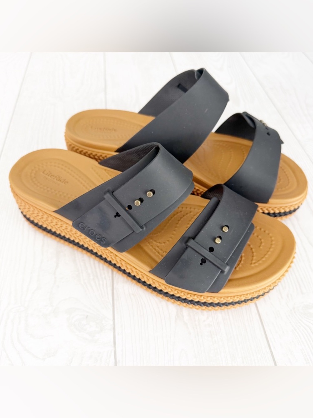 Crocs Brooklyn Woven Buckle Sandals